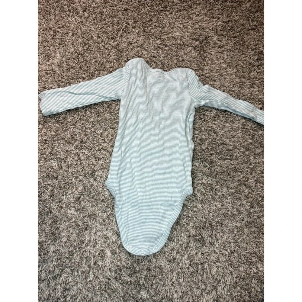 Just One You by Carter's Baby Boy 18M Long Sleeve Striped Bear Bodysuit Teal